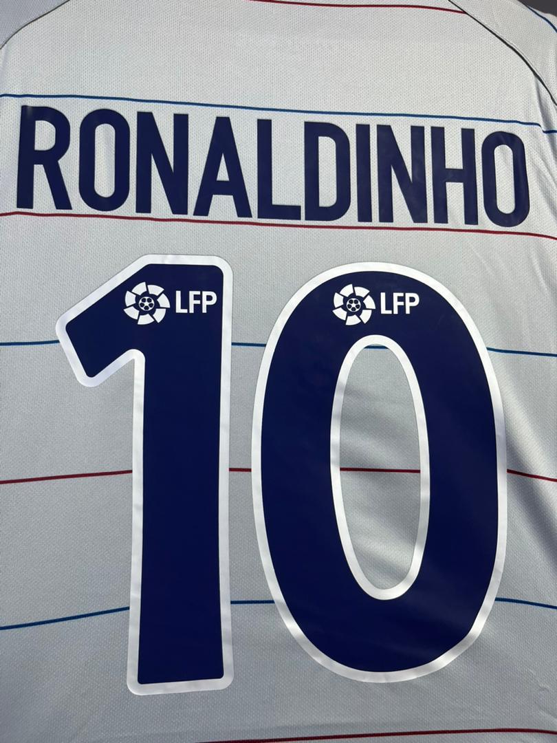 Ronaldinho Barcelona Away Kit 2003 Retro