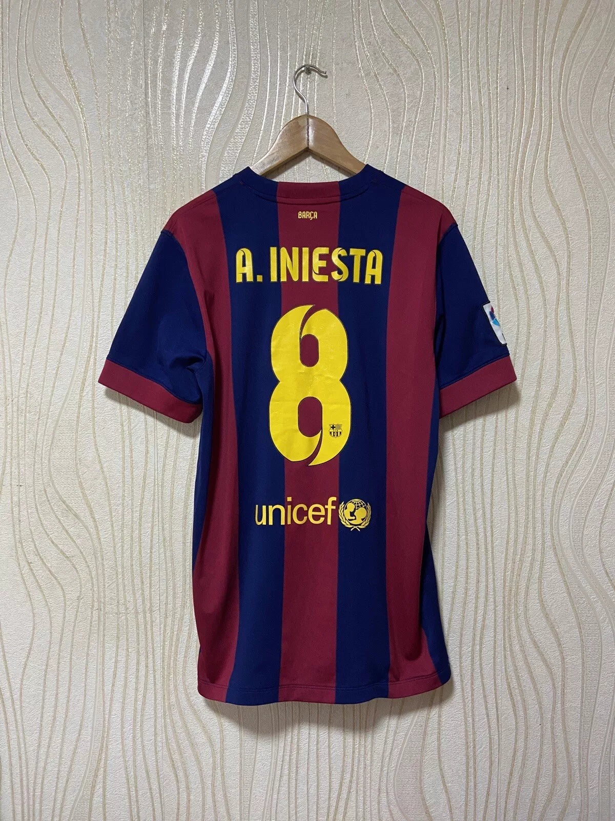 Iniesta Barcelona 2014/15 Home Kit Retro