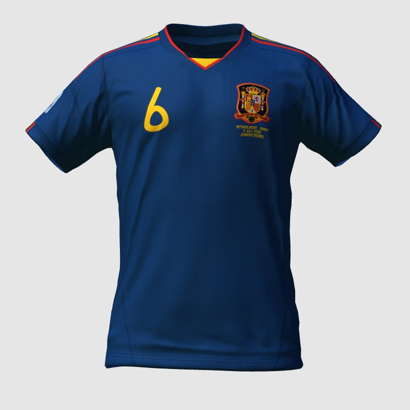 Iniesta Spain Away Kit 2010 World Cup Retro