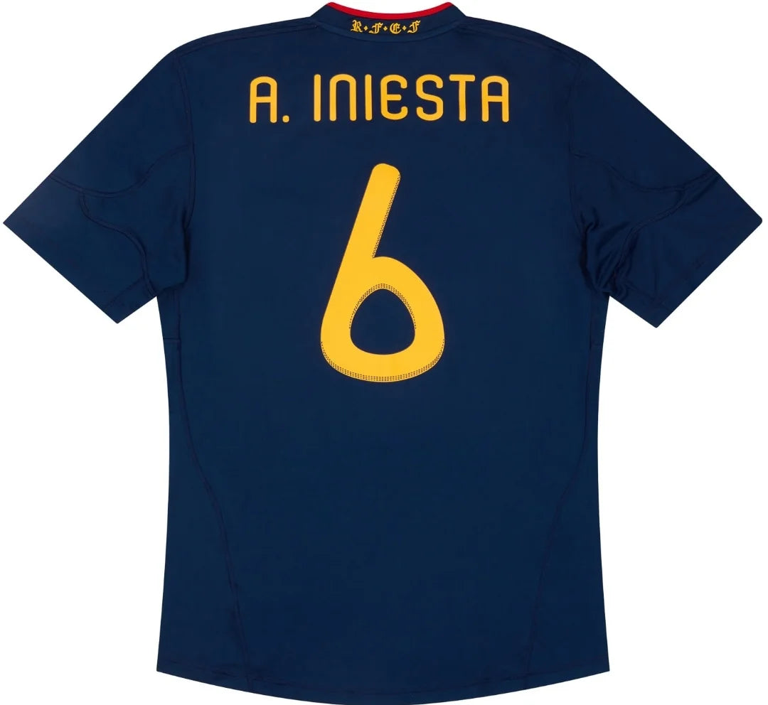 Iniesta Spain Away Kit  2010 World Cup Retro