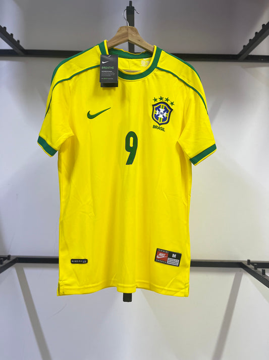 Ronaldo Fenomeno Brazil Home Kit 1998 Retro
