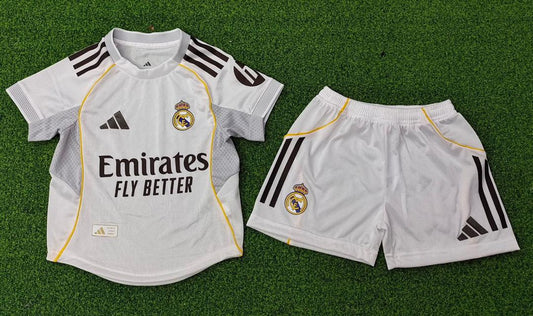 Real Madrid Home Kids Kit 2025/26