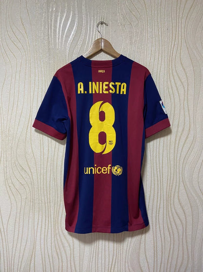 Iniesta Barcelona 2014/15 Home Kit Retro